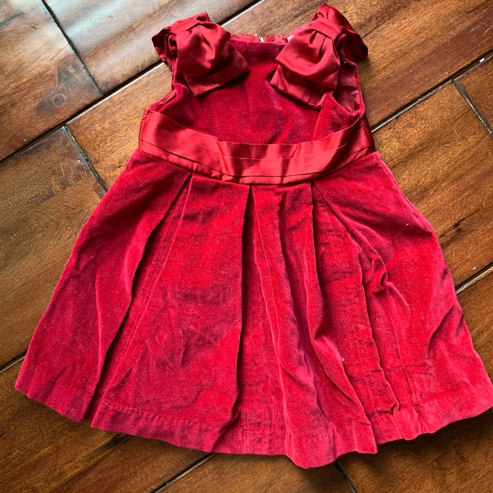 Gymboree baby girl red velvet holiday dress size 3-6 months